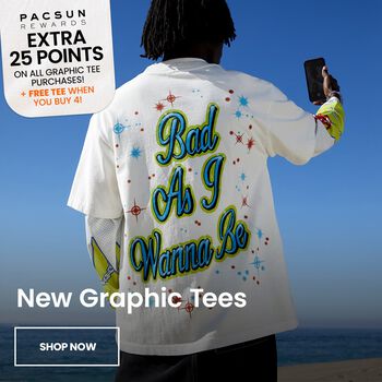 PacSun Rewards Extra 25 points on all graphic tee purchases + FREE tee when you buy 4!